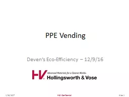 PPE Vending Deven’s Eco-Efficiency – 12/9/16