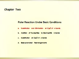 Polar Reaction Under Basic Conditions