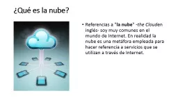 ¿Qué es la nube? Referencias a 