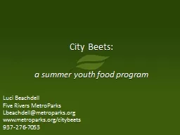 City Beets: a summer youth food program