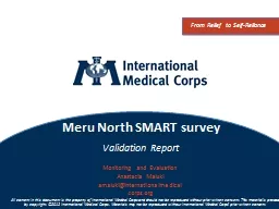 Meru North SMART survey Validation Report