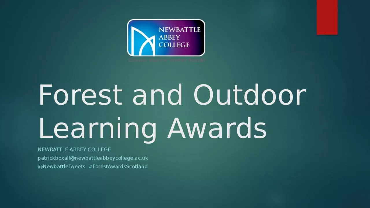 PPT-Forest and Outdoor Learning Awards