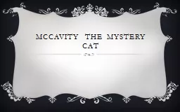 McCavity  the Mystery Cat