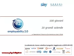 www.employability20.it Le aziende che hanno aderito al progetto (aggiornato al