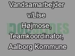 Vandsamarbejder v/Lise Højmose, Teamkoordinator, Aalborg Kommune