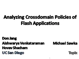 Analyzing  Crossdomain  Policies of Flash Applications