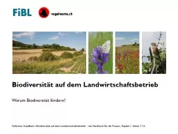 Referenz:  Handbuch «Biodiversität auf dem Landwirtschaftsbetrieb – ein Handbuch für die Praxi