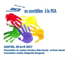 Les     5 au quotidien    la FGA