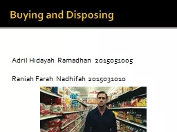 Buying and Disposing