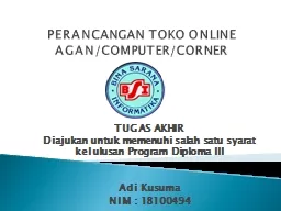 PERANCANGAN TOKO ONLINE