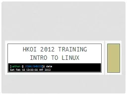 hkoi 2012 training intro to Linux