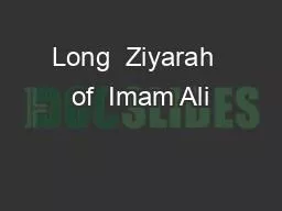 Long  Ziyarah  of  Imam Ali