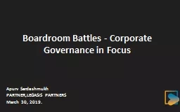 Boardroom Battles - Corporate Governance