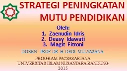 STRATEGI PENINGKATAN MUTU PENDIDIKAN