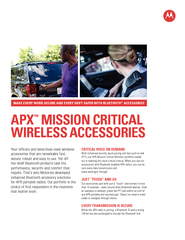 APX MISSION CRITICAL WIRELESS ACCESSORIES Your officer