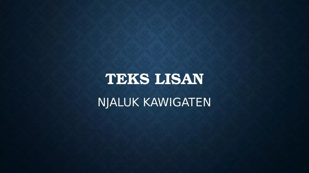 PPT-TEKS LISAN