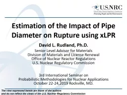 Estimation of the Impact of Pipe Diameter on Rupture using xLPR
