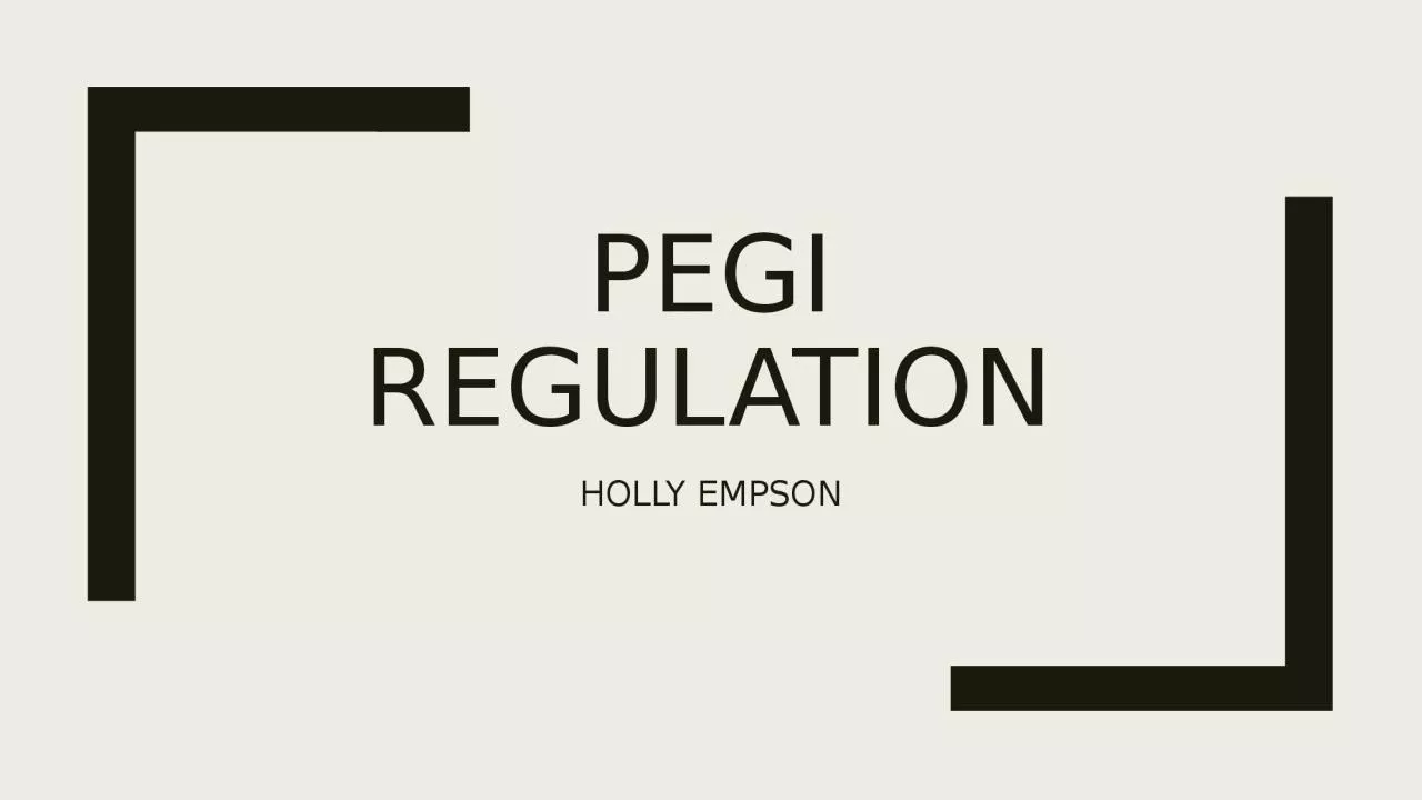 PPT-PEGI REGULATION