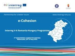 e-Cohesion Interreg  V-A Romania-Hungary