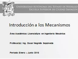 Introducción a los  Mecanismos