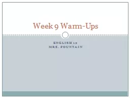 Week 9 Warm-Ups