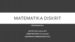 MATEMATIKA DISKRIT PERTEMUAN KE 5