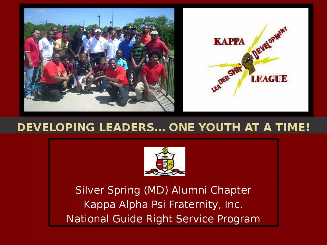 PPT-Developing Leaders One Youth at a Time!