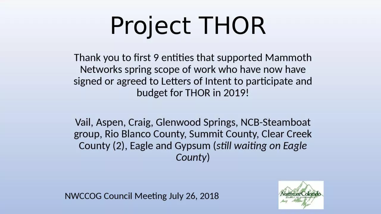 PPT-Project THOR