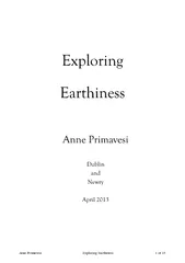 Anne Primavesi Exploring Earthiness of   Anne Primaves