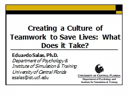 Creating a Culture of Teamwork to Save