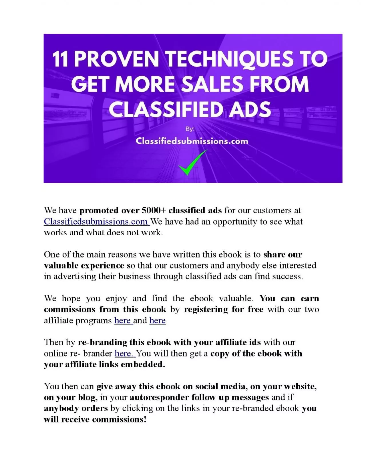 PDF-11 Proven Techniques for Successful Marketing with Classified Ads