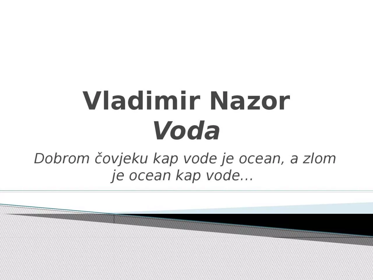 PPT-Vladimir Nazor Voda