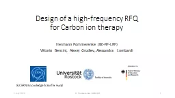 Design of a high-frequency RFQ for Carbon ion therapy