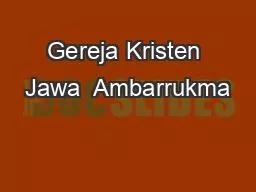 Gereja Kristen Jawa  Ambarrukma