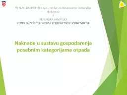 PPT-Naknade u sustavu gospodarenja posebnim kategorijama otpada