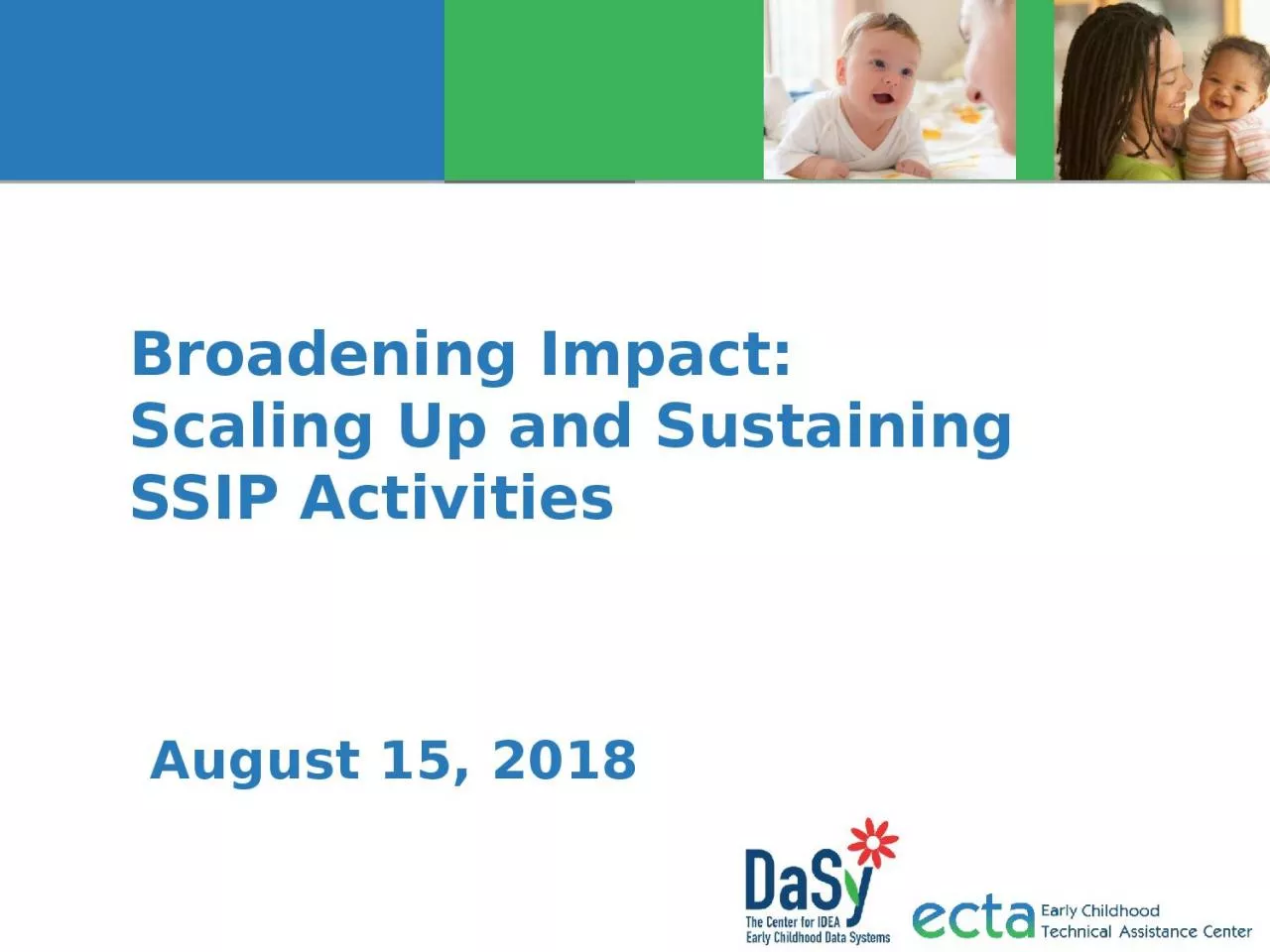 PPT-Broadening Impact: Scaling Up and Sustaining SSIP Activities