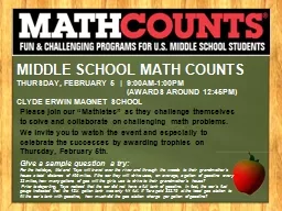 Middle School Math Counts