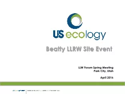 Beatty LLRW Site Event