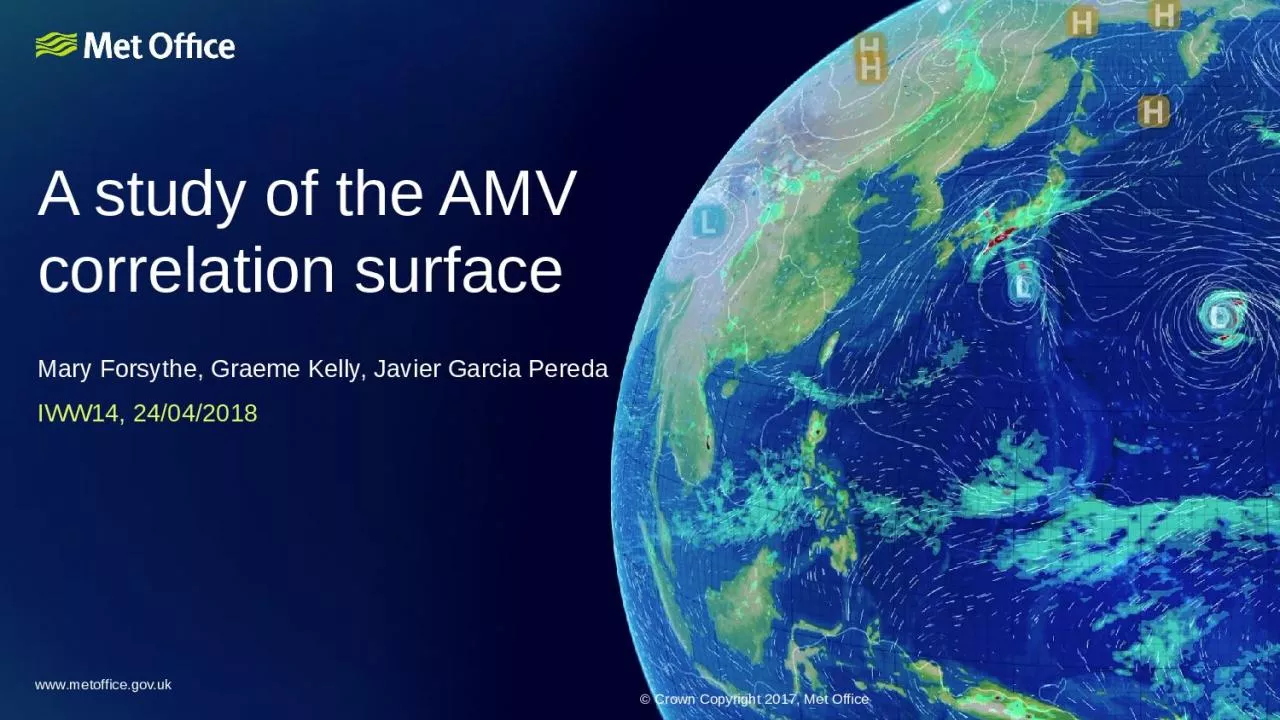 PPT-A study of the AMV correlation surface