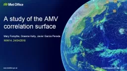 A study of the AMV correlation surface