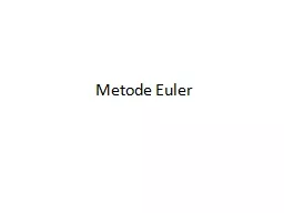 Meto d e   Euler Definisi