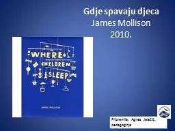 Gdje spavaju djeca James Mollison 2010.