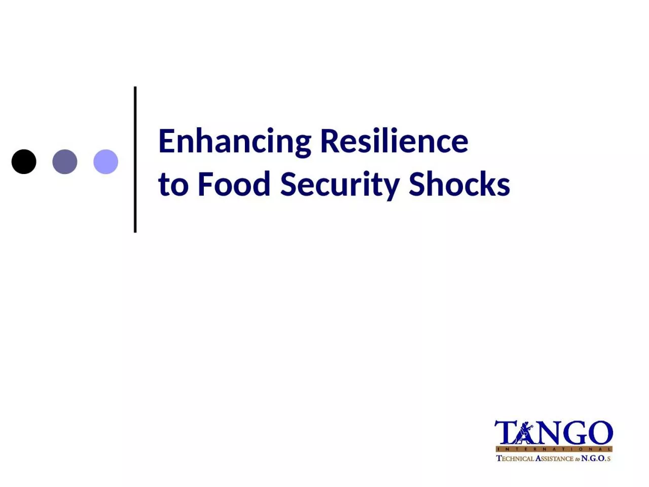 PPT-Enhancing Resilience to Food Security Shocks