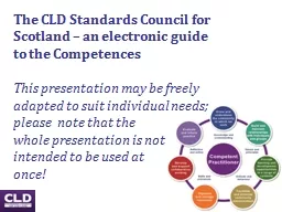 The CLD Standards Council for Scotland – an electronic guide to the Competences