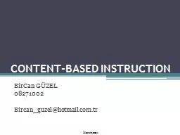 CONTENT-BASED INSTRUCTION