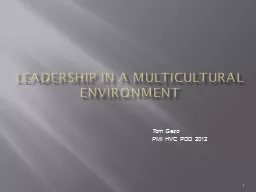 Leadership in a Multicultural Environment