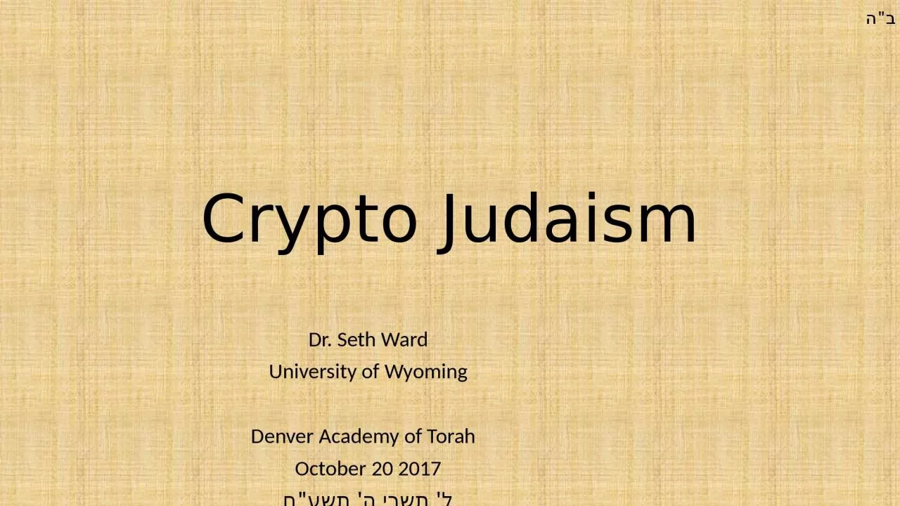 PPT-Crypto Judaism