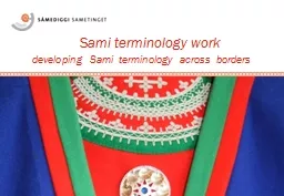 S ami  terminology work