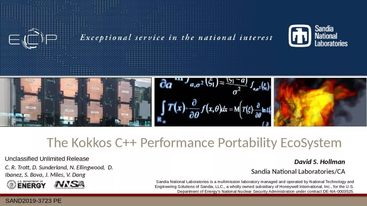 PPT-The Kokkos C++ Performance Portability EcoSystem