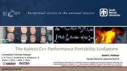 The Kokkos C++ Performance Portability